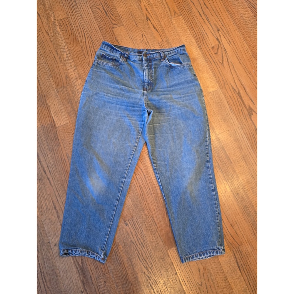 Bill Blass Jeanswear Vintage Easy Fit High Rise Relaxed Denim Jeans Blue 12P